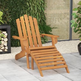 Silla de jardín Adirondack con reposapiés madera acacia maciza de vidaXL, Sillas de jardín - Ref: Foro24-316831, Precio: 135,...