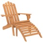 Silla de jardín Adirondack con reposapiés madera acacia maciza de vidaXL, Sillas de jardín - Ref: Foro24-316831, Precio: 135,...