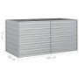 Arriate de acero galvanizado plateado 160x80x77 cm de vidaXL, Maceteros y jardineras - Ref: Foro24-316880, Precio: 56,99 €, D...