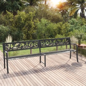 Banco de jardín doble 246 cm acero negro de vidaXL, Bancos de jardín - Ref: Foro24-317129, Precio: 188,89 €, Descuento: %