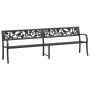 Double garden bench 246 cm black steel by vidaXL, garden benches - Ref: Foro24-317129, Price: 189,99 €, Discount: %