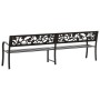 Double garden bench 246 cm black steel by vidaXL, garden benches - Ref: Foro24-317129, Price: 189,99 €, Discount: %