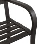 Double garden bench 246 cm black steel by vidaXL, garden benches - Ref: Foro24-317129, Price: 189,99 €, Discount: %