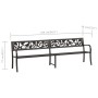 Double garden bench 246 cm black steel by vidaXL, garden benches - Ref: Foro24-317129, Price: 189,99 €, Discount: %