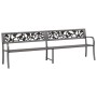 Double garden bench 246 cm gray steel by vidaXL, garden benches - Ref: Foro24-317130, Price: 187,07 €, Discount: %