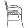 Double garden bench 246 cm gray steel by vidaXL, garden benches - Ref: Foro24-317130, Price: 187,07 €, Discount: %