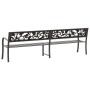 Double garden bench 246 cm gray steel by vidaXL, garden benches - Ref: Foro24-317130, Price: 187,07 €, Discount: %