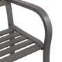 Double garden bench 246 cm gray steel by vidaXL, garden benches - Ref: Foro24-317130, Price: 187,07 €, Discount: %