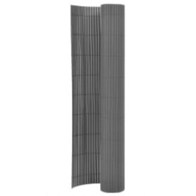 Valla de jardín de doble cara gris 90x400 cm de vidaXL, Paneles de vallas - Ref: Foro24-317150, Precio: 39,99 €, Descuento: %