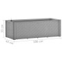 Flowerbed with automatic irrigation system gray 100x43x33 cm by vidaXL, Pots and planters - Ref: Foro24-317576, Price: 110,15...