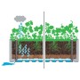 Flowerbed with trellis and gray automatic irrigation system by vidaXL, Pots and planters - Ref: Foro24-317577, Price: 106,31 ...