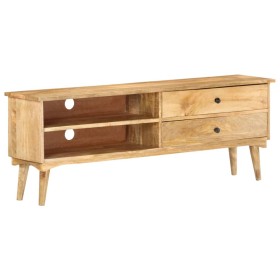 Solid mango wood TV cabinet 140x30x50 cm by vidaXL, TV Furniture - Ref: Foro24-320797, Price: 195,12 €, Discount: %