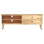 Solid mango wood TV cabinet 140x30x50 cm by vidaXL, TV Furniture - Ref: Foro24-320797, Price: 195,99 €, Discount: %