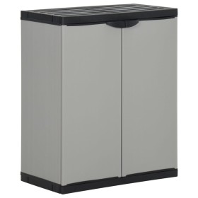 Garden waste cabinet PP gray and black 68x40x85 cm by vidaXL, Garbage cans and trash cans - Ref: Foro24-340987, Price: 105,35...