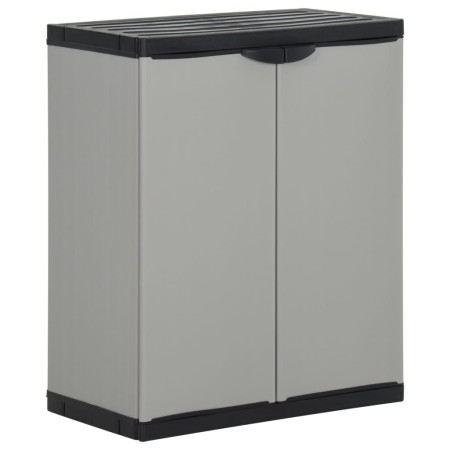 Garden waste cabinet PP gray and black 68x40x85 cm by vidaXL, Garbage cans and trash cans - Ref: Foro24-340987, Price: 99,38 ...