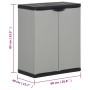 Garden waste cabinet PP gray and black 68x40x85 cm by vidaXL, Garbage cans and trash cans - Ref: Foro24-340987, Price: 99,38 ...