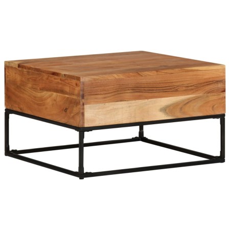 Solid acacia wood coffee table 68x68x41 cm