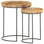 Coffee table set 2 pieces solid mango wood and steel by vidaXL, Coffee table - Ref: Foro24-321705, Price: 92,98 €, Discount: %