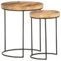 Coffee table set 2 pieces solid mango wood and steel by vidaXL, Coffee table - Ref: Foro24-321705, Price: 92,98 €, Discount: %