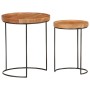 Set of 2 solid acacia wood and steel coffee tables by vidaXL, Coffee table - Ref: Foro24-321706, Price: 103,99 €, Discount: %