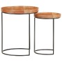 Set of 2 solid acacia wood and steel coffee tables by vidaXL, Coffee table - Ref: Foro24-321706, Price: 103,99 €, Discount: %