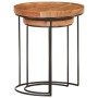 Set of 2 solid acacia wood and steel coffee tables by vidaXL, Coffee table - Ref: Foro24-321706, Price: 103,99 €, Discount: %