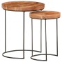 Set of 2 solid acacia wood and steel coffee tables by vidaXL, Coffee table - Ref: Foro24-321706, Price: 103,99 €, Discount: %