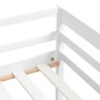 Solid white pine wood bed frame 90x200 cm