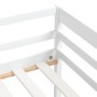 Solid white pine wood bed frame 90x200 cm by vidaXL, Beds and slatted bases - Ref: Foro24-322052, Price: 118,47 €, Discount: %