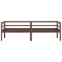 Dark brown solid pine wood bed frame 90x200 cm by vidaXL, Beds and slatted bases - Ref: Foro24-322054, Price: 95,72 €, Discou...