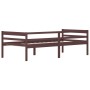 Estructura de cama madera maciza pino marrón oscuro 90x200 cm de vidaXL, Camas y somieres - Ref: Foro24-322054, Precio: 95,72...