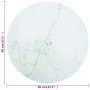 White tempered glass marble design table top Ø90x1 cm by vidaXL, Table tops - Ref: Foro24-322251, Price: 98,06 €, Discount: %