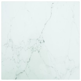 Marble design table top white tempered glass 30x30 cm 6 mm by vidaXL, Table tops - Ref: Foro24-322252, Price: 16,99 €, Discou...