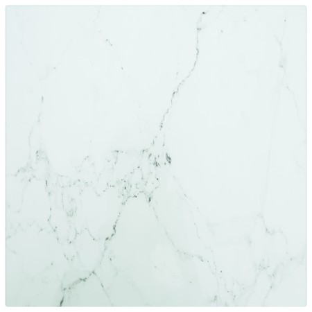 Marble design table top white tempered glass 30x30 cm 6 mm by vidaXL, Table tops - Ref: Foro24-322252, Price: 16,17 €, Discou...