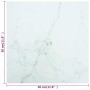 Marble design table top white tempered glass 30x30 cm 6 mm by vidaXL, Table tops - Ref: Foro24-322252, Price: 16,17 €, Discou...