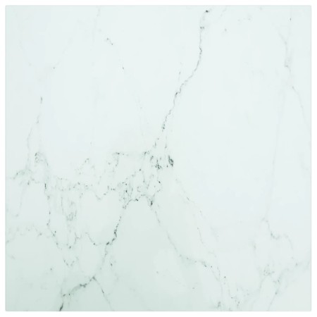 Marble design table with white tempered glass top 50x50 cm 6 mm by vidaXL, Table tops - Ref: Foro24-322254, Price: 26,99 €, D...