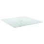 Marble design table with white tempered glass top 50x50 cm 6 mm by vidaXL, Table tops - Ref: Foro24-322254, Price: 26,99 €, D...