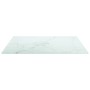 Marble design table with white tempered glass top 50x50 cm 6 mm by vidaXL, Table tops - Ref: Foro24-322254, Price: 26,99 €, D...