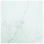 Tablero mesa diseño mármol vidrio templado blanco 60x60 cm 6 mm
