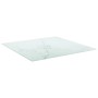 Tablero mesa diseño mármol vidrio templado blanco 60x60 cm 6 mm