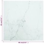 Marble design table top white tempered glass 60x60 cm 6 mm by vidaXL, Table tops - Ref: Foro24-322255, Price: 36,99 €, Discou...