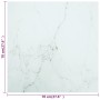 Marble design table with white tempered glass top 70x70 cm 6 mm by vidaXL, Table tops - Ref: Foro24-322256, Price: 56,97 €, D...