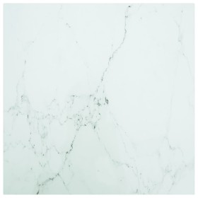 Marble design table top white tempered glass 80x80 cm 6 mm by vidaXL, Table tops - Ref: Foro24-322257, Price: 67,99 €, Discou...