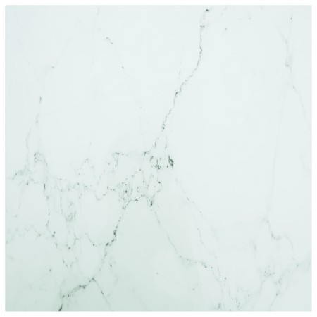 Marble design table top white tempered glass 80x80 cm 6 mm by vidaXL, Table tops - Ref: Foro24-322257, Price: 67,99 €, Discou...