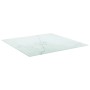 Marmor-Design-Tischplatte, weißes gehärtetes Glas, 80 x 80 cm, 6 mm von vidaXL, Tischplatten - Ref: Foro24-322257, Preis: 68,...