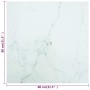 Marble design table top white tempered glass 80x80 cm 6 mm by vidaXL, Table tops - Ref: Foro24-322257, Price: 67,99 €, Discou...