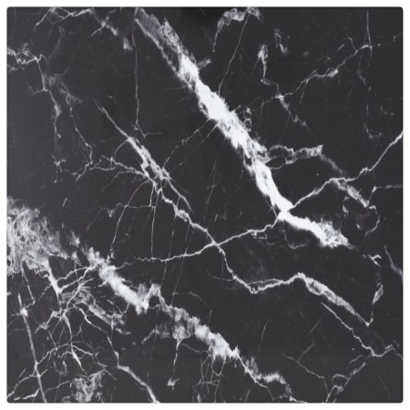 Black tempered glass marble design table board 30x30 cm 6 mm by vidaXL, Table tops - Ref: Foro24-322268, Price: 16,99 €, Disc...