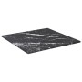 Black tempered glass marble design table board 30x30 cm 6 mm by vidaXL, Table tops - Ref: Foro24-322268, Price: 16,17 €, Disc...