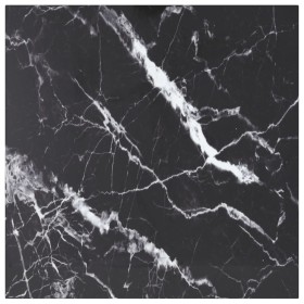 Marble design table top black tempered glass 60x60 cm 6 mm by vidaXL, Table tops - Ref: Foro24-322271, Price: 34,00 €, Discou...