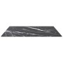 Marble design table top black tempered glass 60x60 cm 6 mm by vidaXL, Table tops - Ref: Foro24-322271, Price: 34,99 €, Discou...